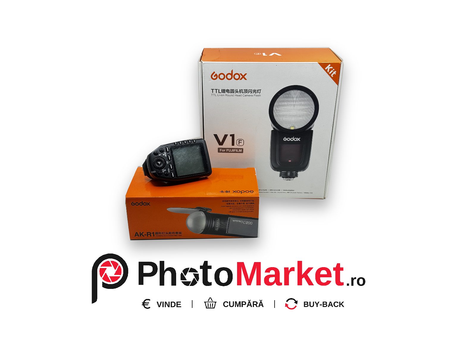 Blit Godox V1 - Fujifilm + AK-R1 + Bonus trigger